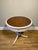 Gray 1940s Leather Top Drum Table For Sale - Image 8 of 9