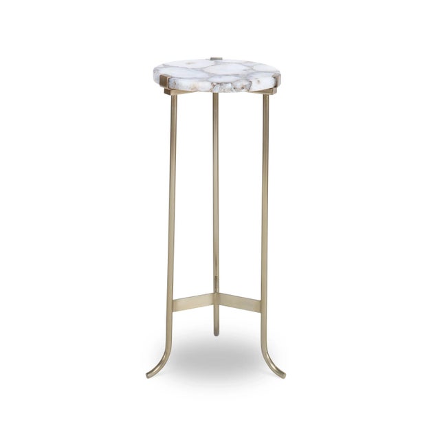 Century Furniture Gwen Agate Top Drinks Table For Sale - Image 4 of 4