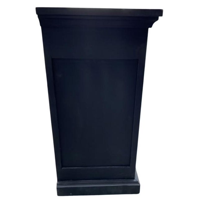 7' Farmhouse Solid Wood 4-Door Black Buffet Sideboard For Sale - Image 4 of 5