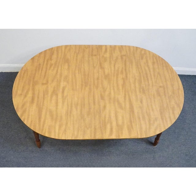 Late 20th Century Tell City Furniture Solid Hard Rock Maple 65" Oval Dining Table For Sale - Image 5 of 11