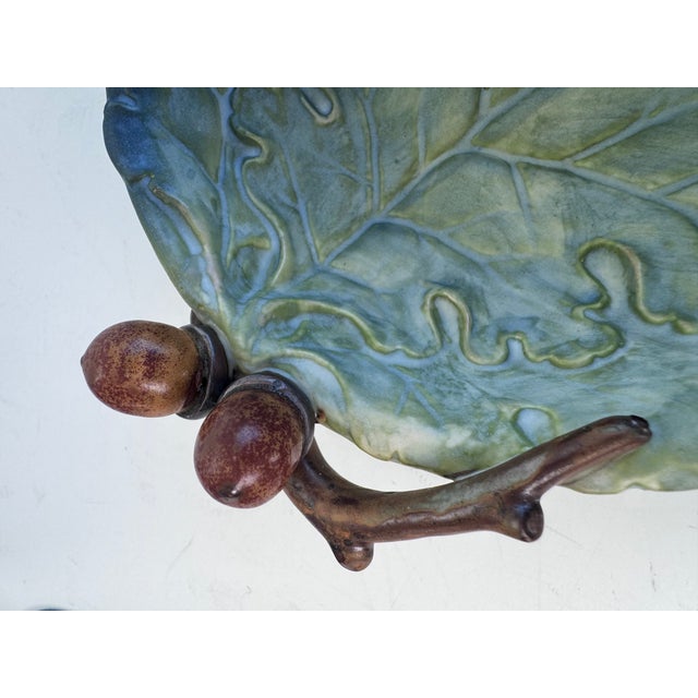 Figurative 1990s Oak Leaf and Acorn Bowl For Sale - Image 3 of 7