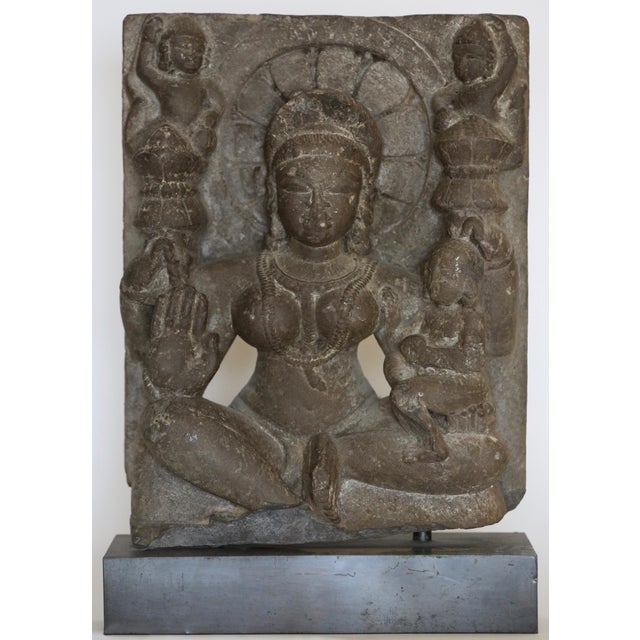 Rajasthan Artist, Indian Goddess Sculpture, 12th Century, Stoneware For Sale - Image 5 of 5