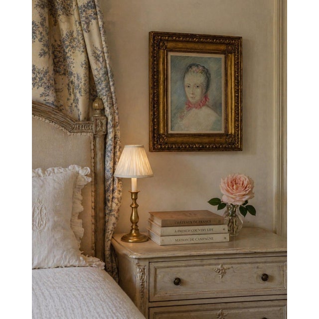 A beautifully presented antique pastel portrait of a young woman in soft, romantic tones, housed in an exceptional...