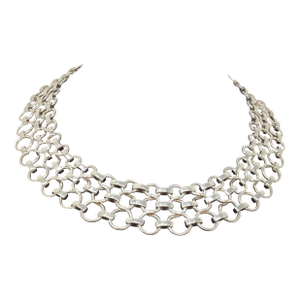 Late 20th Century Tiffany & Co. Sterling Silver Triple-Loop Necklace