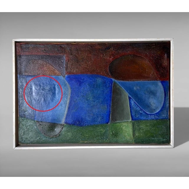 Mid 20th Century Abstract Lyrical French Oil Painting on Canvas For Sale - Image 4 of 18