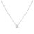 10K White Gold 1/5 Carat Round Brilliant-Cut Diamond Modern Bezel-Set Solitaire 16"-18" Pendant Neck For Sale