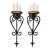 Mid Century Spanish Revival Wrought Iron Wall Sconces-a Pair For Sale