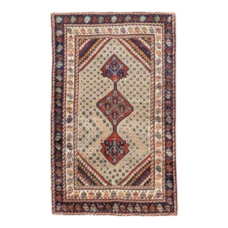 Antique Persian Qashqai Rug 3'4'' x 5'3'' For Sale
