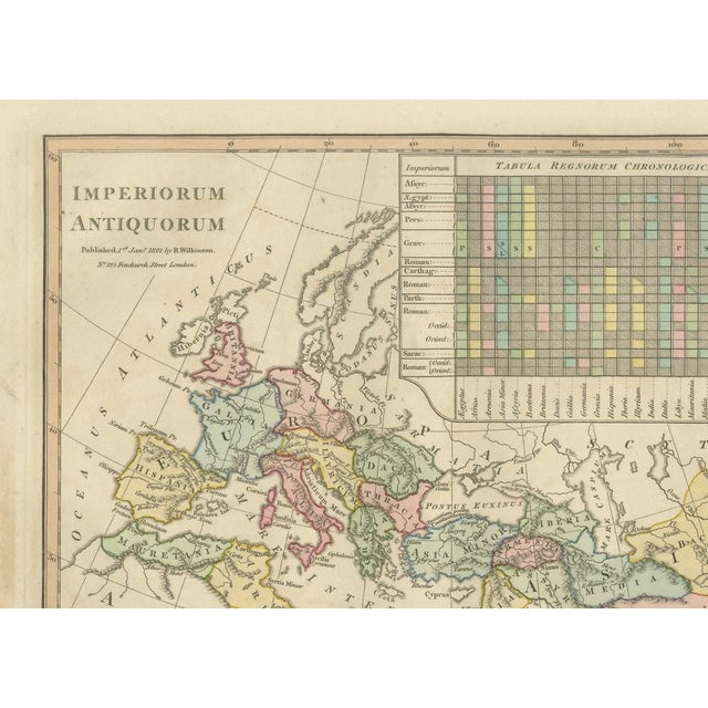 Antique Map of Ancient Empires Imperiorum Antiquorum by Wilkinson, 1821 For Sale - Image 6 of 12