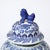 Ceramic Chinese Hand Painted Blue and White Fudog and Flower Temple Jar For Sale - Image 7 of 18