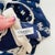 Chanel Navy Blue Monogram 100% Silk Scarf For Sale - Image 9 of 10