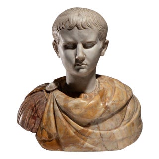 Unknown. Bust of Caesar, Roman Emperor, 19th Century, Marble For Sale