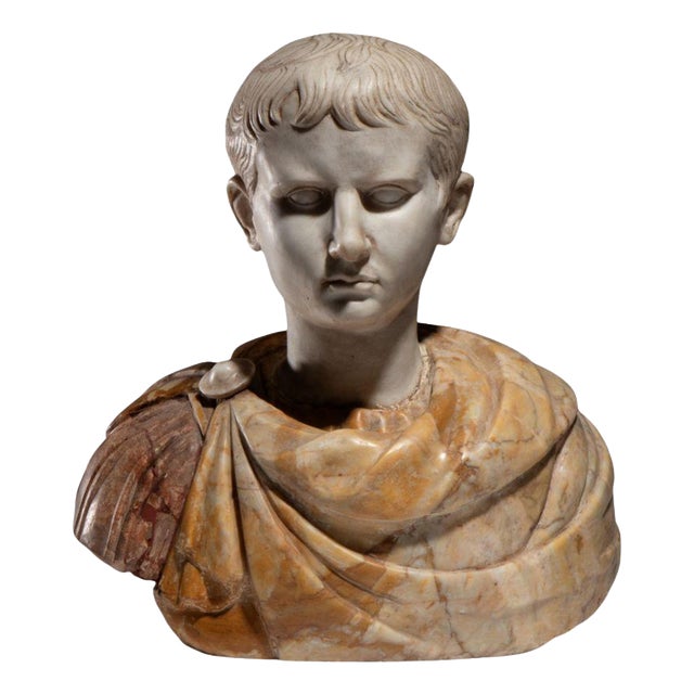 Unknown. Bust of Caesar, Roman Emperor, 19th Century, Marble For Sale