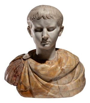 Unknown. Bust of Caesar, Roman Emperor, 19th Century, Marble