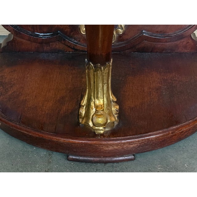 20th Century Pair of Demilune Swan Nightstands With Marquetry Top and Crest For Sale - Image 13 of 13
