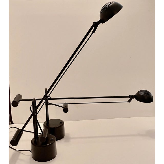 Postmodern Pair Black Postmodern Table Lamps For Sale - Image 3 of 9