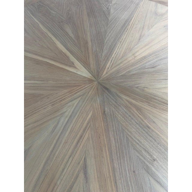 Rustic Walnut Pedestal Dining Table by Miamar Home For Sale - Image 14 of 17