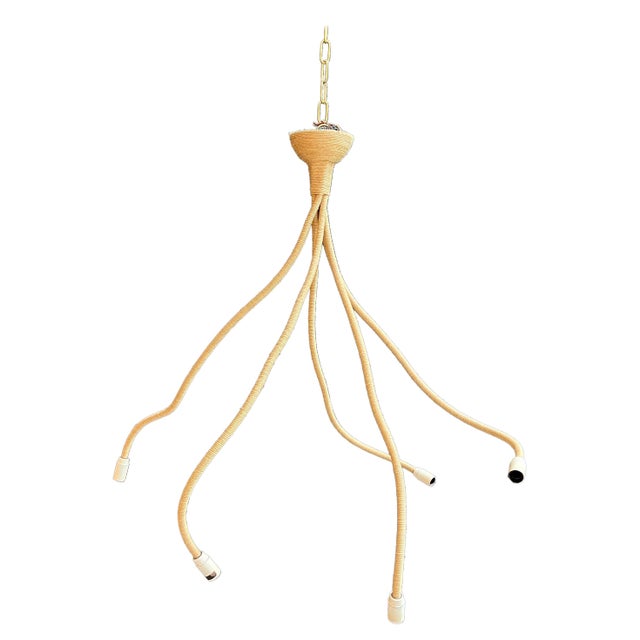Mid-Century Modern 1970s Mid-Century Modern Rope Chandelier For Sale - Image 3 of 12