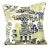 Thibaut Luzon in Navy on Beige With Lime Welt Pillow Cover For Sale
