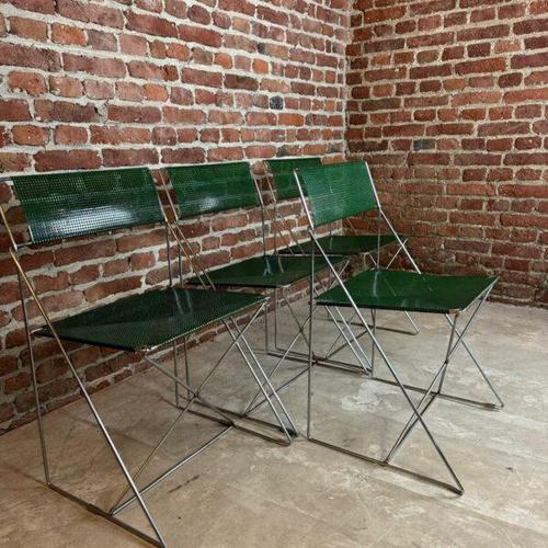 X-Line Chairs by Niels Jørgen Haugesen for Magis, 1977, Set of 4 For Sale - Image 5 of 5