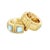 Gold Mauboussin Paris Mother-of-Pearl and 18K Yellow Gold Square Huggie Earrings For Sale - Image 8 of 12