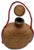 Wood Excellent Antique Hand Woven Basket Weave on Blown Glass Bottle Flask With Cork Stopper Top - Circa Late 1800s For Sale - Image 7 of 18