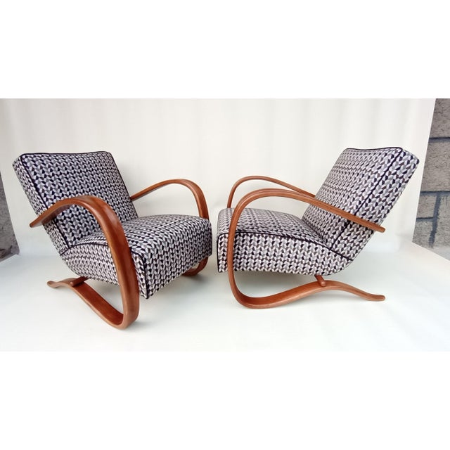 H-269 Lounge Chairs by Jindrich Halabala for Up Zavody, 1930s, Set of 2 For Sale - Image 15 of 15