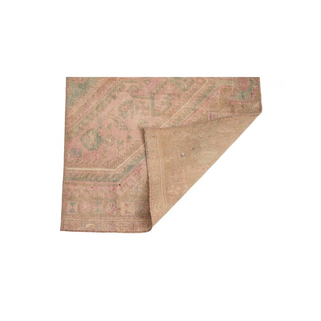 Mid-Century Modern Washed Out Mini Rug Fragment - 2`1″ X 2`11″ For Sale - Image 3 of 3