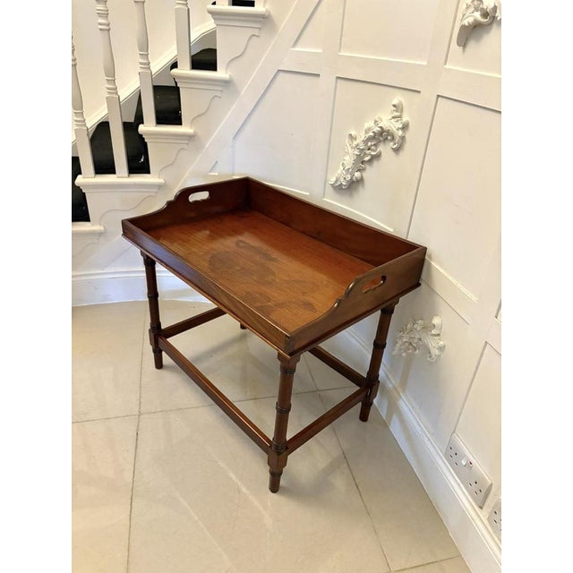 Early 19th Century George III Quality Mahogany Tray Top Lamp Table, 1820s For Sale - Image 5 of 11