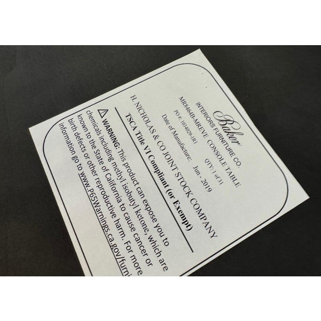 Wood Baker Dark Walnut Finished Console Table Base For Sale - Image 7 of 7