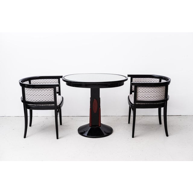 1920s Art Nouveau Model 417 Seating Group from Mundus, Vienna, 1920, Set of 4 For Sale - Image 5 of 18