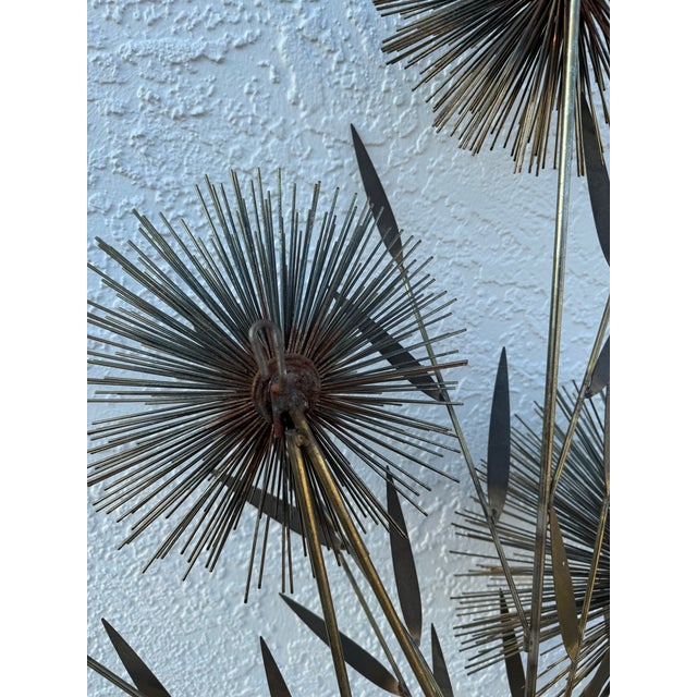 C Jere Signed 1979 Large Brass Pom Pom Wall Art Sculpture MCM For Sale - Image 11 of 12