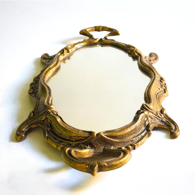 1950s Louis XV-style French Bronze Tray With a Smooth Mirror Finish For Sale - Image 5 of 11