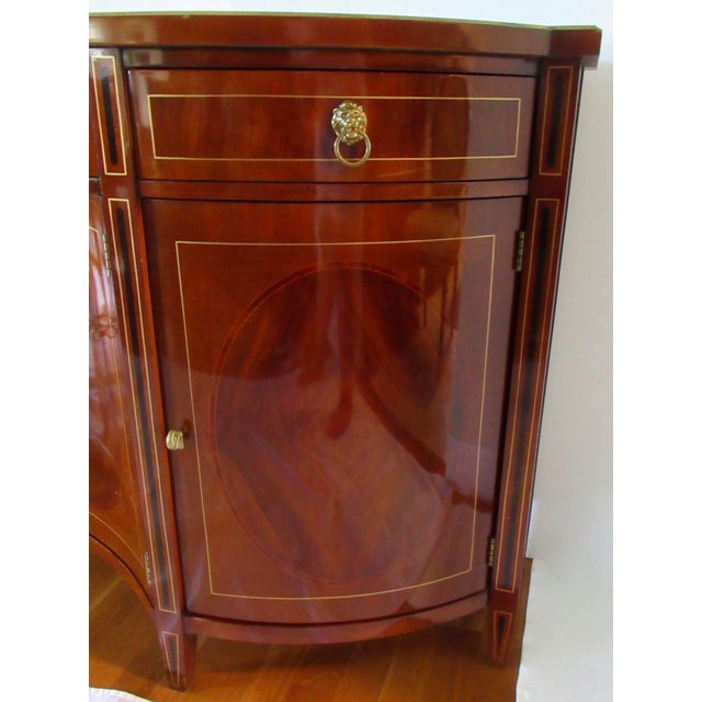 C.1990's John Widdicomb for Baker, Louis XVI , Style, Regency or Neoclassical Server Buffet, Sideboard With Coved Center Front For Sale - Image 10 of 18