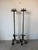 Brown Vintage Jan Barboges Hand-Forged Iron Floor Candle Holders – Pair For Sale - Image 8 of 12