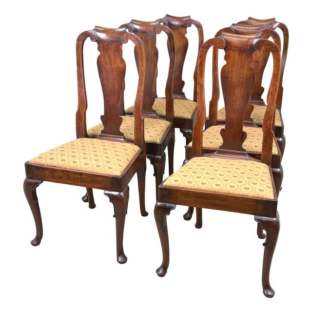 Antique Queen Anne Walnut Dining Chairs, 1710, Set of 6 For Sale - Image 18 of 18