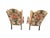Hollywood Regency 1970s Palm Beach Style Floral Upholstered Wingback Ethan Allen Chairs - A Pair For Sale - Image 3 of 12