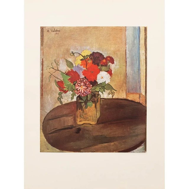Rare 1947 Suzanne Valadon "Flowers", First Edition Parisian Lithograph For Sale - Image 9 of 9