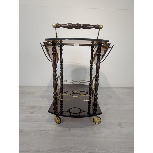 Italian Mobile Bar Cart Table, 1960s For Sale - Image 4 of 17