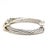 Modern David Yurman Double X Cuff Bracelet, Sterling Silver & 14k Yellow Gold, 7 Inches For Sale - Image 3 of 7