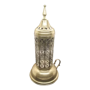 Vintage Solid Brass Room Light Candle Holder With Stunning Shadow Design, Made in Turkey