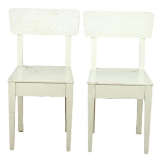 Green Kitchen Storage Chairs, 1930s, Set of 2 For Sale