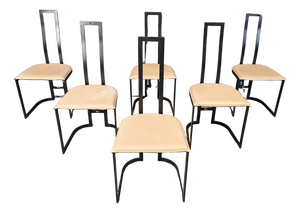 Postmodern Dining Chairs by Gastone Rinaldi for Thema, Italy, 1980s, Set of 6