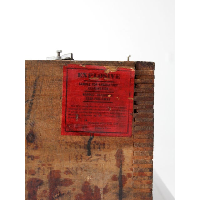Cabin Antique Industrial Wood Crate For Sale - Image 3 of 12