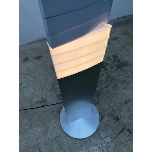 QisDesign Piano White Led Totem Floor Lamp, 2000s For Sale - Image 9 of 12