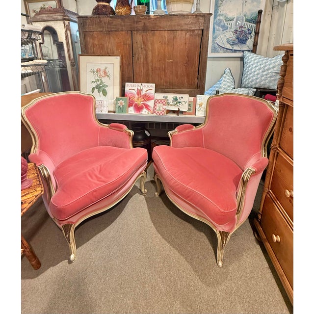 Wood Late 19th Century A Pair, French Provincial Bergere Chairs For Sale - Image 7 of 9