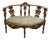 Antique Neo-Renaissance Tete-a-Tete Sofa in Carved Walnut, Late 19th Century For Sale