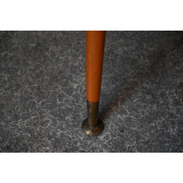 Gray Vintage Formica Tripod Cocktail Table with Compass Legs, 1960s For Sale - Image 8 of 11
