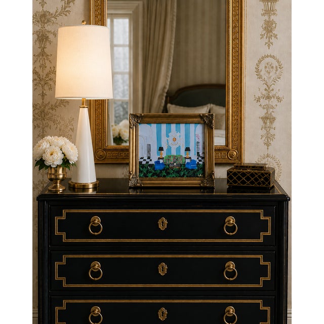 American Original Fauvist Greenbrier Resort Hotel "Lobby Lounge" Dorothy Draper Interior Art For Sale - Image 3 of 8
