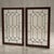 Rustic Wood Framed Beveled Tudor Diamond Shaped Paned Wall Mirrors - A Pair For Sale - Image 3 of 10